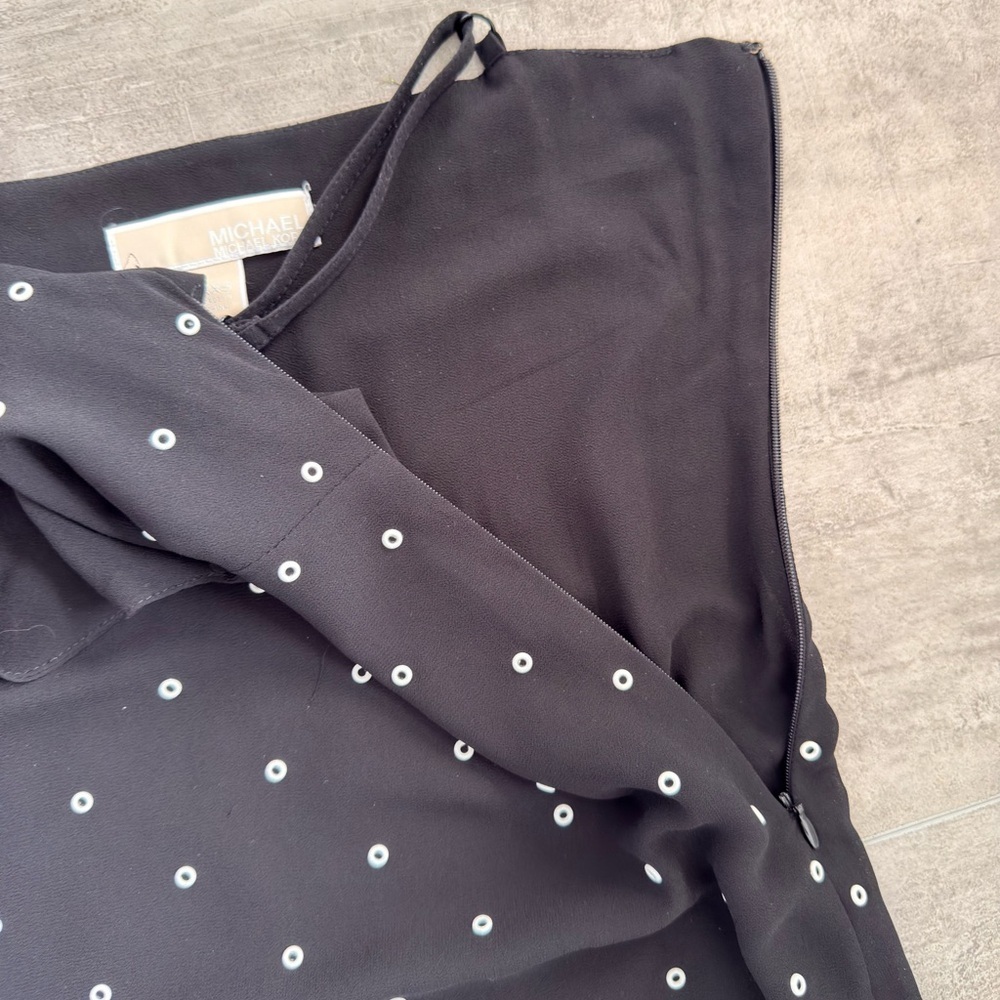 MICHAEL KORS Grommeted Georgette Black Slip Dress Sz XXS - Picture 6 of 13